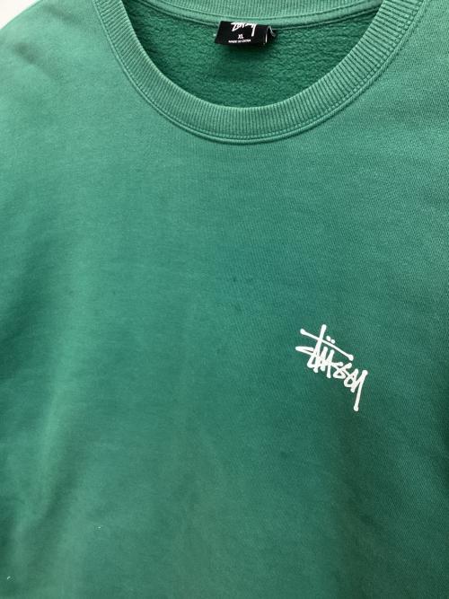 stussy（ステューシー）stussy (ステューシー) クルーネックスウェット グリーン サイズ:ＸＬの古着・服飾アイテム