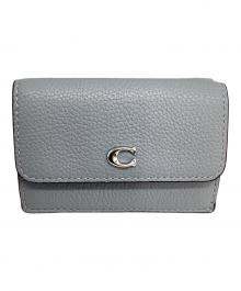 COACH（コーチ）の古着「3つ折り財布」｜スカイブルー