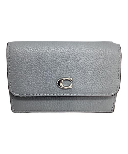 COACH（コーチ）COACH (コーチ) 3つ折り財布 スカイブルーの古着・服飾アイテム