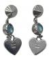 GUCCI (グッチ) ハート/ブルーストーン　ピアス シルバー×ブルー：10000円