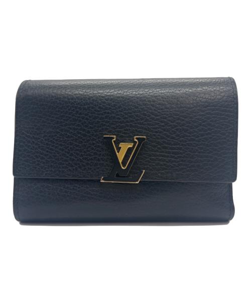 LOUIS VUITTON（ルイ ヴィトン）LOUIS VUITTON (ルイ ヴィトン) ポルトフォイユ・カプシーヌ コンパクト ブラック×ピンクの古着・服飾アイテム