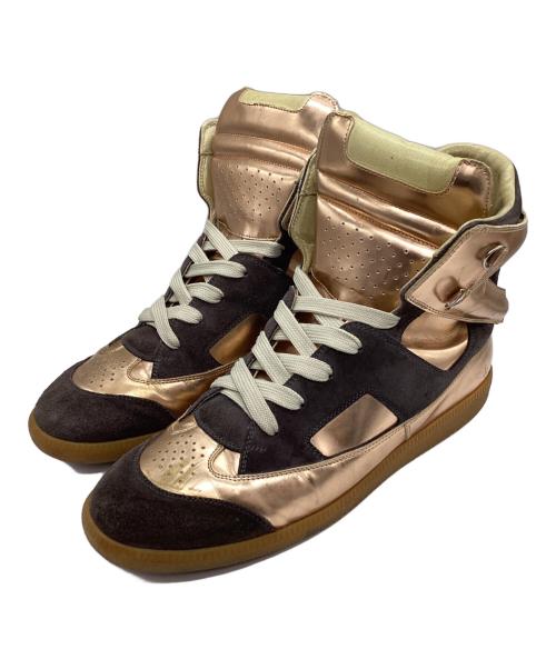 Maison Margiela（メゾンマルジェラ）Maison Margiela (メゾンマルジェラ) ハイカットスニーカー ブラウン サイズ:44の古着・服飾アイテム