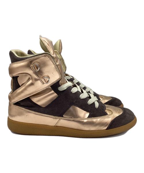 Maison Margiela（メゾンマルジェラ）Maison Margiela (メゾンマルジェラ) ハイカットスニーカー ブラウン サイズ:44の古着・服飾アイテム