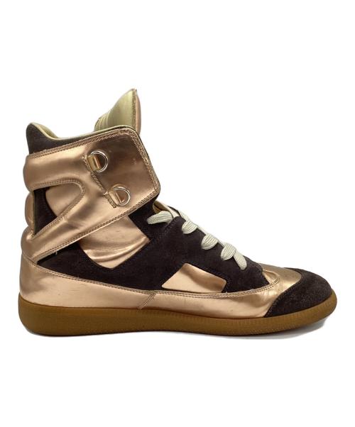 Maison Margiela（メゾンマルジェラ）Maison Margiela (メゾンマルジェラ) ハイカットスニーカー ブラウン サイズ:44の古着・服飾アイテム