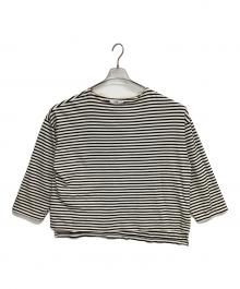 map.（マップ）の古着「長袖カットソー」｜ホワイト×ブラック