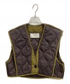 TODAYFULトゥデイフル）の古着「キルティングショートベスト」｜ブラウン