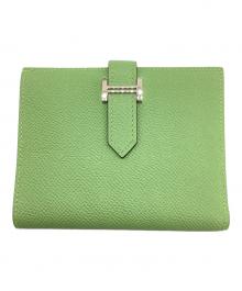 HERMES（エルメス）の古着「2つ折り財布」｜グリーン×ブルー