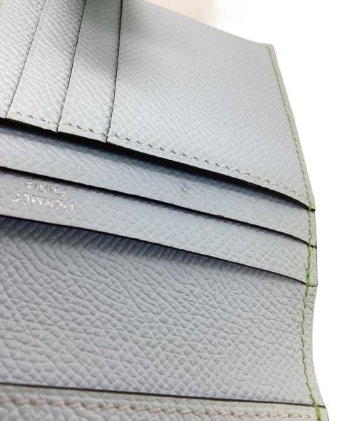 HERMES（エルメス）HERMES (エルメス) 2つ折り財布 グリーン×ブルーの古着・服飾アイテム