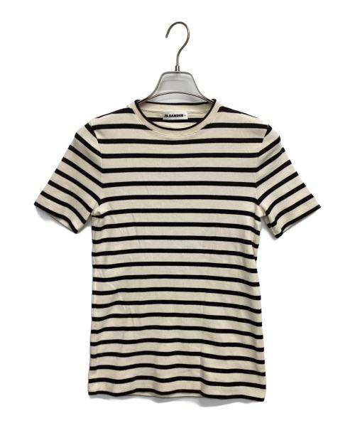 JIL SANDER+（ジルサンダープラス）JIL SANDER+ (ジルサンダープラス) 半袖カットソー ブラック×アイボリー サイズ:Sの古着・服飾アイテム