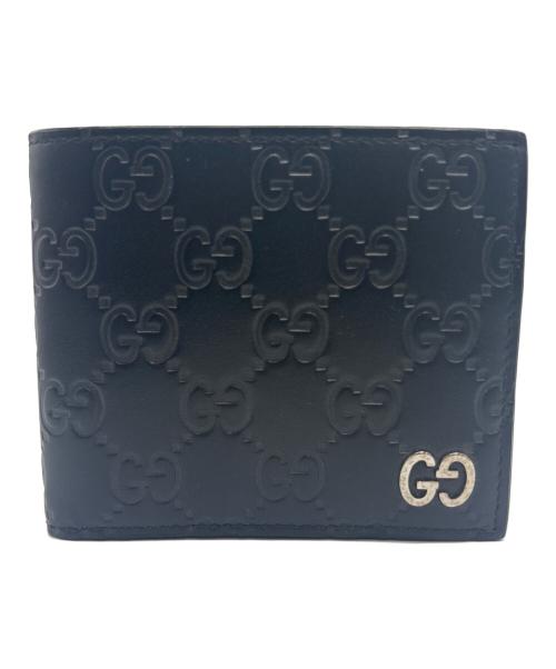 GUCCI（グッチ）GUCCI (グッチ) SIGNATURE WALLET ブラックの古着・服飾アイテム