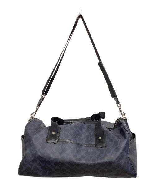 COACH（コーチ）COACH (コーチ) ボストンバッグ ネイビー×ブラックの古着・服飾アイテム