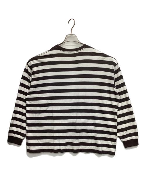 Graphpaper（グラフペーパー）Graphpaper (グラフペーパー) 長袖カットソー ホワイト×グレー サイズ:2の古着・服飾アイテム
