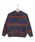 SUPREMEシュプリーム）の古着「厚手ニット」｜ブラック×レッド×ブルー