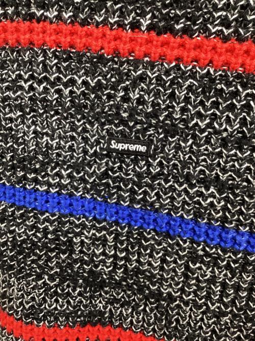 SUPREME（シュプリーム）Supreme (シュプリーム) 厚手ニット ブラック×レッド×ブルー サイズ:Mの古着・服飾アイテム
