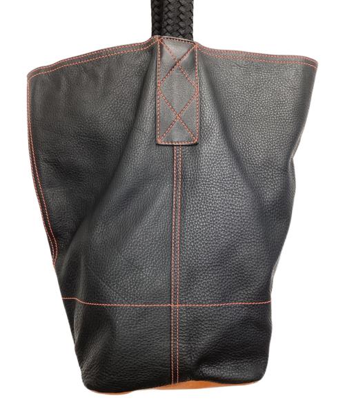 PRADA（プラダ）PRADA (プラダ) トートバッグ ブラック×オレンジの古着・服飾アイテム