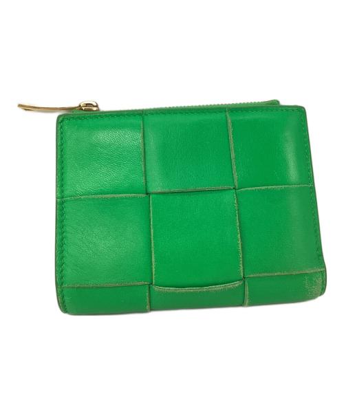 BOTTEGA VENETA（ボッテガベネタ）BOTTEGA VENETA (ボッテガベネタ) カセット 2つ折り財布 グリーンの古着・服飾アイテム