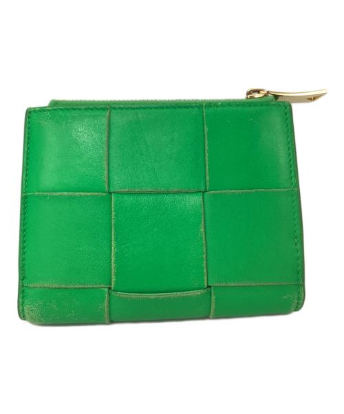 BOTTEGA VENETA（ボッテガベネタ）BOTTEGA VENETA (ボッテガベネタ) カセット 2つ折り財布 グリーンの古着・服飾アイテム
