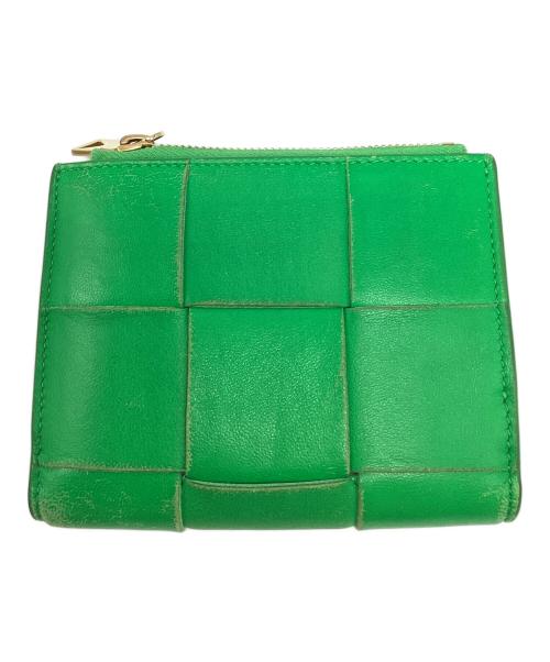 BOTTEGA VENETA（ボッテガベネタ）BOTTEGA VENETA (ボッテガベネタ) カセット 2つ折り財布 グリーンの古着・服飾アイテム