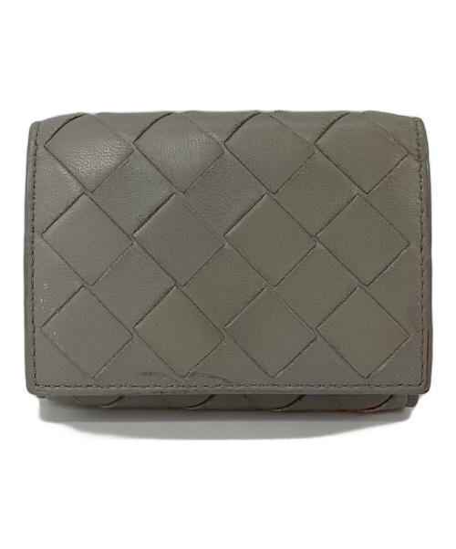 BOTTEGA VENETA（ボッテガベネタ）BOTTEGA VENETA (ボッテガベネタ) イントレチャート 3つ折り財布 グレーの古着・服飾アイテム