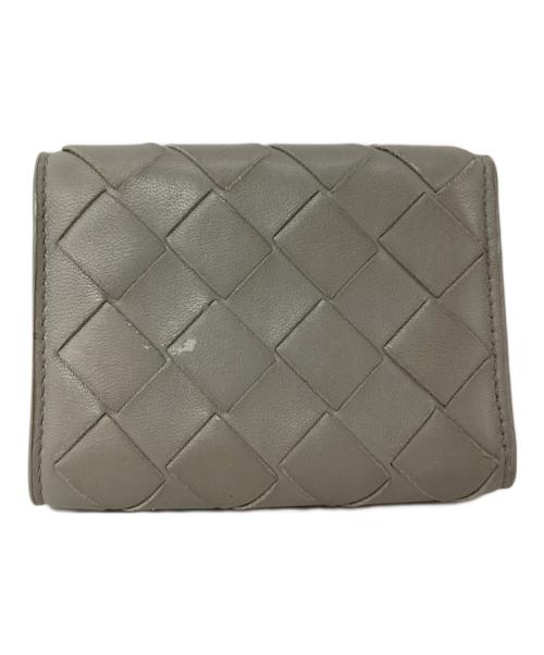 BOTTEGA VENETA（ボッテガベネタ）BOTTEGA VENETA (ボッテガベネタ) イントレチャート 3つ折り財布 グレーの古着・服飾アイテム
