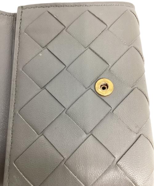 BOTTEGA VENETA（ボッテガベネタ）BOTTEGA VENETA (ボッテガベネタ) イントレチャート 3つ折り財布 グレーの古着・服飾アイテム
