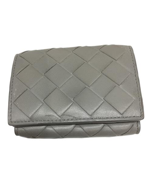 BOTTEGA VENETA（ボッテガベネタ）BOTTEGA VENETA (ボッテガベネタ) イントレチャート 3つ折り財布 グレーの古着・服飾アイテム