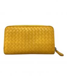 BOTTEGA VENETA（ボッテガベネタ）の古着「イントレチャート 長財布」｜イエロー