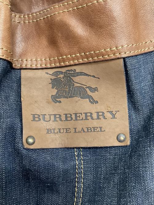 BURBERRY BLUE LABEL（バーバリー ブルー レーベル）BURBERRY BLUE LABEL (バーバリー ブルー レーベル) デニムトートバッグ ブラウン×インディゴの古着・服飾アイテム