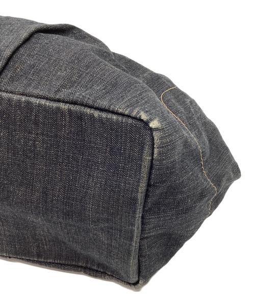 BURBERRY BLUE LABEL（バーバリー ブルー レーベル）BURBERRY BLUE LABEL (バーバリー ブルー レーベル) デニムトートバッグ ブラウン×インディゴの古着・服飾アイテム