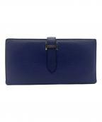 HERMESエルメス）の古着「ベアンスフレ　長財布」｜ブルー
