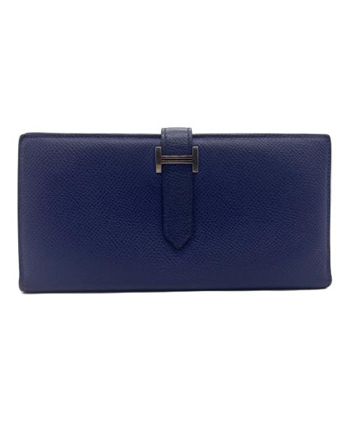 HERMES（エルメス）HERMES (エルメス) ベアンスフレ　長財布 ブルーの古着・服飾アイテム