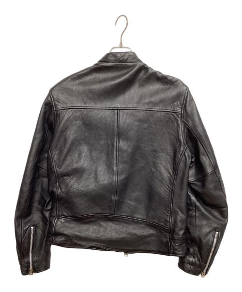 Schott（ショット）Schott (ショット) FREAK'S STORE (フリークスストア) 別注セミダブル ライダースジャケット ブラック サイズ:Ｍの古着・服飾アイテム