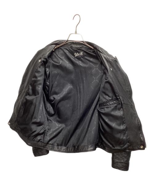 Schott（ショット）Schott (ショット) FREAK'S STORE (フリークスストア) 別注セミダブル ライダースジャケット ブラック サイズ:Ｍの古着・服飾アイテム