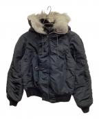 ALPHAアルファ）の古着「N-2Bジャケット USA製」｜ブラック