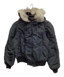 ALPHA（アルファ）の古着「N-2Bジャケット USA製」｜ブラック