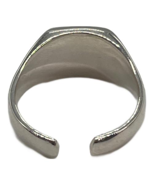 mollive（モリーヴ）mollive (モリーヴ) LABRADORITE RING SIGNET SQUARE SMALL シルバー×ブラック サイズ:Freeの古着・服飾アイテム