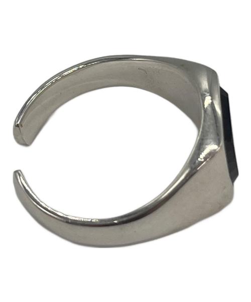 mollive（モリーヴ）mollive (モリーヴ) LABRADORITE RING SIGNET SQUARE SMALL シルバー×ブラック サイズ:Freeの古着・服飾アイテム