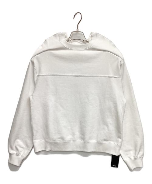 soduk（スドーク）soduk (スドーク) クルーネックスウェット folded over pullover ホワイト サイズ:Free 未使用品の古着・服飾アイテム