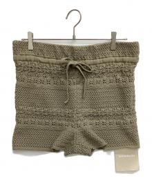 LEINWANDE（ラインヴァンド）の古着「ニットパンツ Mixed Race Shorts」｜ベージュ