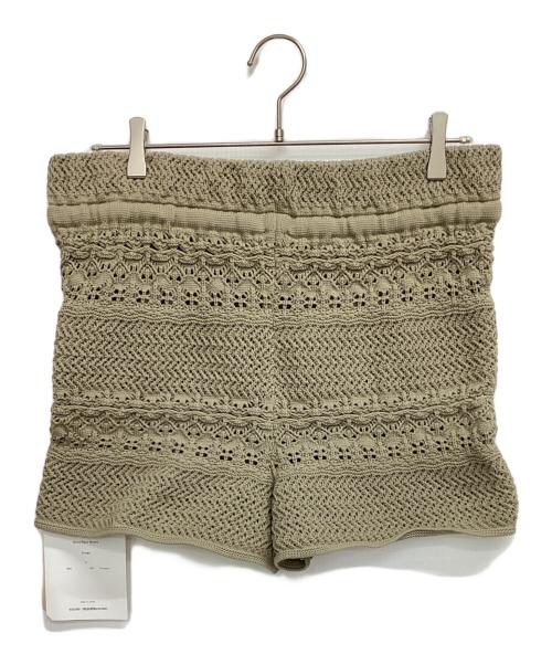 LEINWANDE（ラインヴァンド）LEINWANDE (ラインヴァンド) ニットパンツ Mixed Race Shorts ベージュ サイズ:Free 未使用品の古着・服飾アイテム