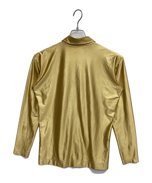 ISSEY MIYAKE（イッセイミヤケ）ISSEY MIYAKE (イッセイミヤケ) サテンジャケット ゴールド サイズ:Ｍの古着・服飾アイテム