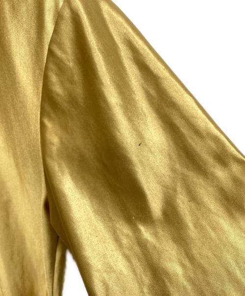 ISSEY MIYAKE（イッセイミヤケ）ISSEY MIYAKE (イッセイミヤケ) サテンジャケット ゴールド サイズ:Ｍの古着・服飾アイテム