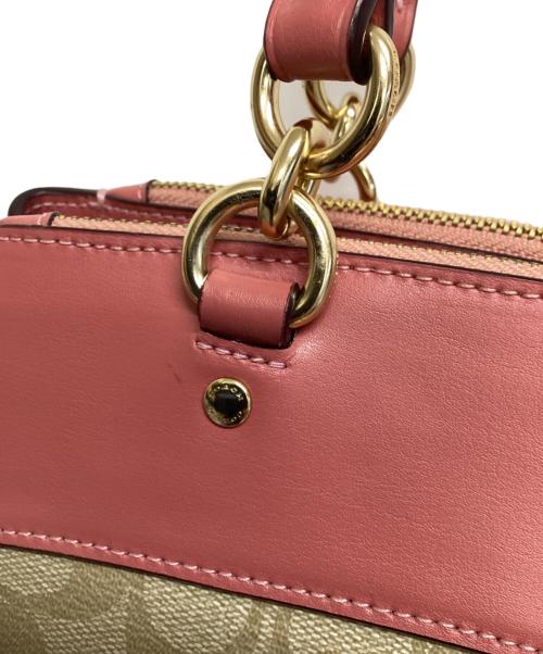 COACH（コーチ）COACH (コーチ) トートバッグ ベージュ×ピンクの古着・服飾アイテム