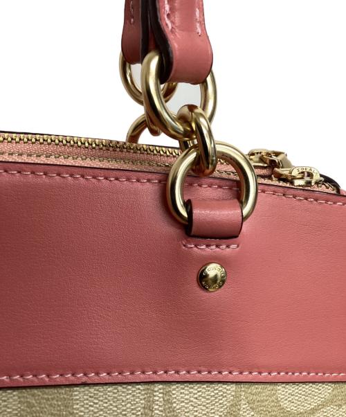 COACH（コーチ）COACH (コーチ) トートバッグ ベージュ×ピンクの古着・服飾アイテム