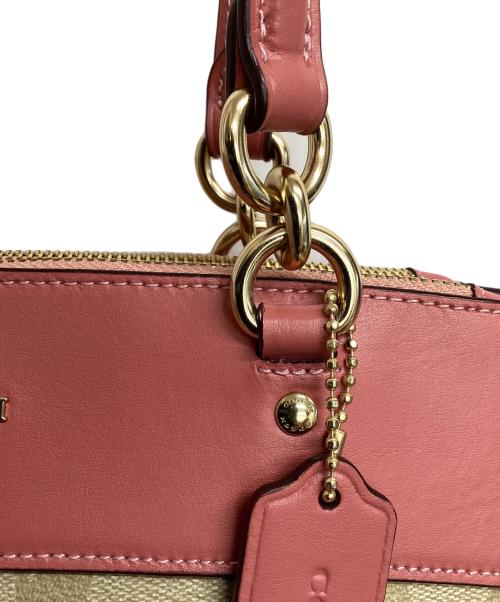 COACH（コーチ）COACH (コーチ) トートバッグ ベージュ×ピンクの古着・服飾アイテム