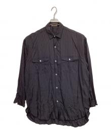 Y's for men（ワイズフォーメン）の古着「長袖シャツ」｜ブラック×ブラウン