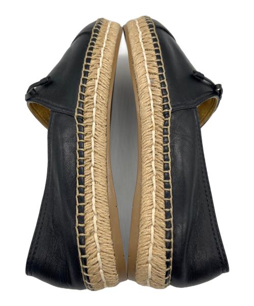 PRADA（プラダ）PRADA (プラダ) エスパドリーユスリッポン ブラック サイズ:36 1/2の古着・服飾アイテム