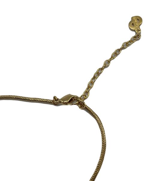 Christian Dior（クリスチャン ディオール）Christian Dior (クリスチャン ディオール) ラインストーンネックレス ゴールドの古着・服飾アイテム