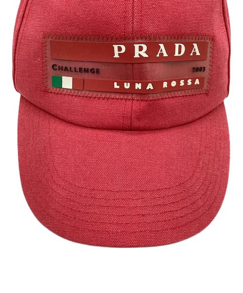 PRADA SPORTS（プラダスポーツ）PRADA SPORTS (プラダスポーツ) LUNA ROSSA　キャップ レッド サイズ:Lの古着・服飾アイテム