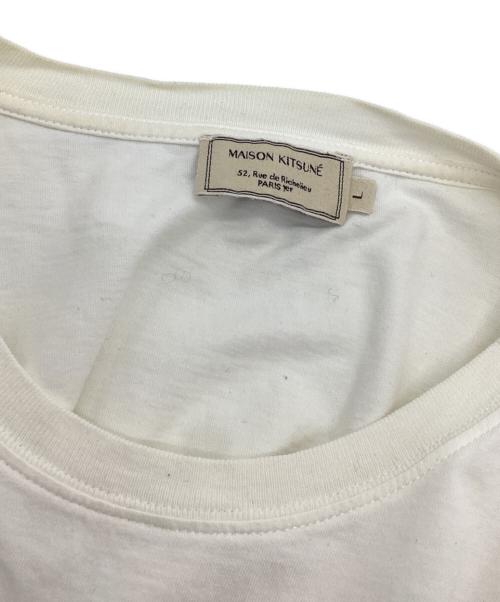 maison kitsune（メゾンキツネ）MAISON KITSUNE (メゾンキツネ) 半袖カットソー ホワイト サイズ:Ｌの古着・服飾アイテム